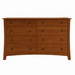 Armstrong Eight Drawer Dresser — Cherry wood reference; selected finish may differ