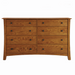 Armstrong Eight Drawer Dresser — Oak wood reference; selected finish may differ
