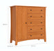 Armstrong Five Drawer Armoire — supplier reference image 2; selected finish may differ