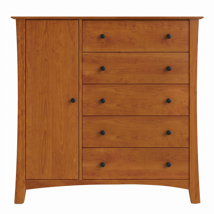 Armstrong Five Drawer Armoire — Maple wood reference; selected finish may differ