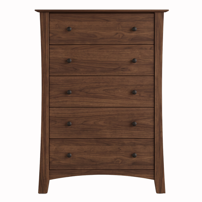 Armstrong Five Drawer Chest — Walnut wood reference; selected finish may differ