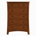 Armstrong Five Drawer Chest — Maple wood reference; selected finish may differ