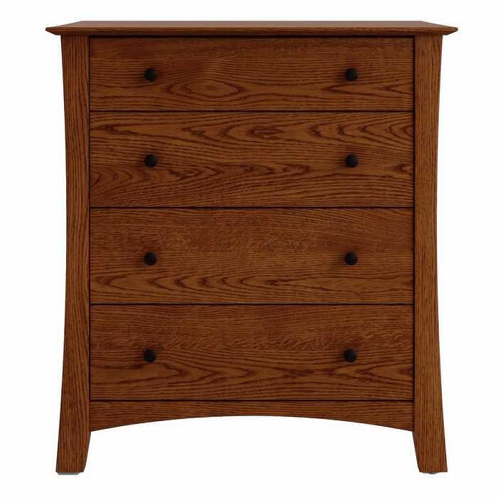 Armstrong Four Drawer Chest — Oak wood reference; selected finish may differ