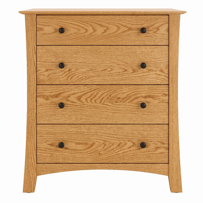 Armstrong Four Drawer Chest — Oak wood reference; selected finish may differ