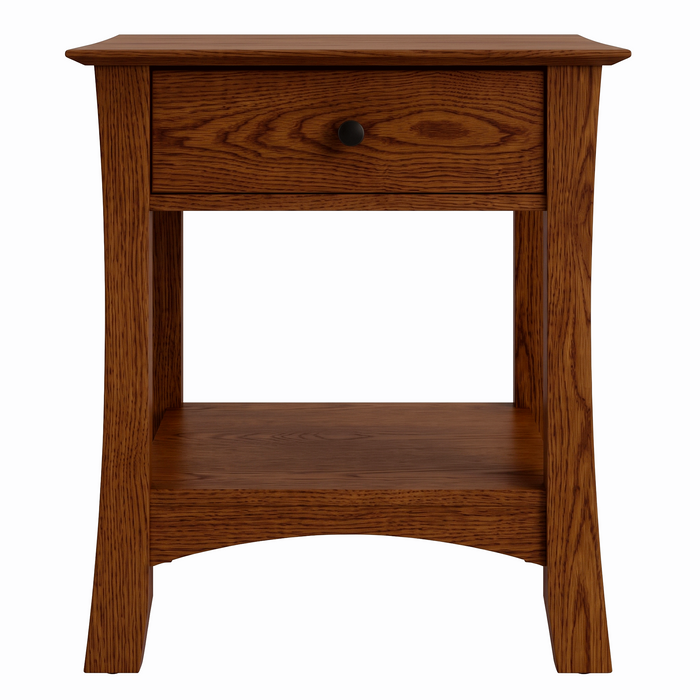 Armstrong One Drawer Nightstand — Oak wood reference; selected finish may differ