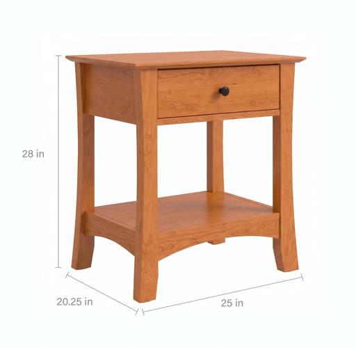 Armstrong One Drawer Nightstand — supplier reference image 2; selected finish may differ