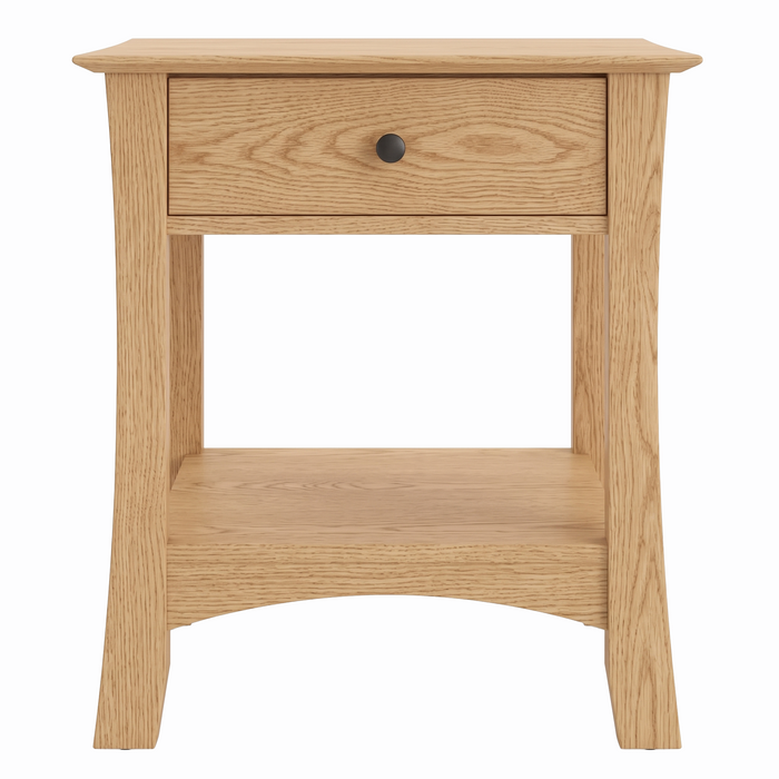 Armstrong One Drawer Nightstand — Oak wood reference; selected finish may differ