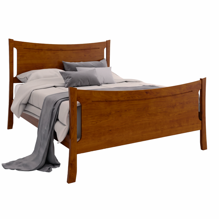 Armstrong Panel Bed High Footboard — Cherry wood reference; selected finish may differ