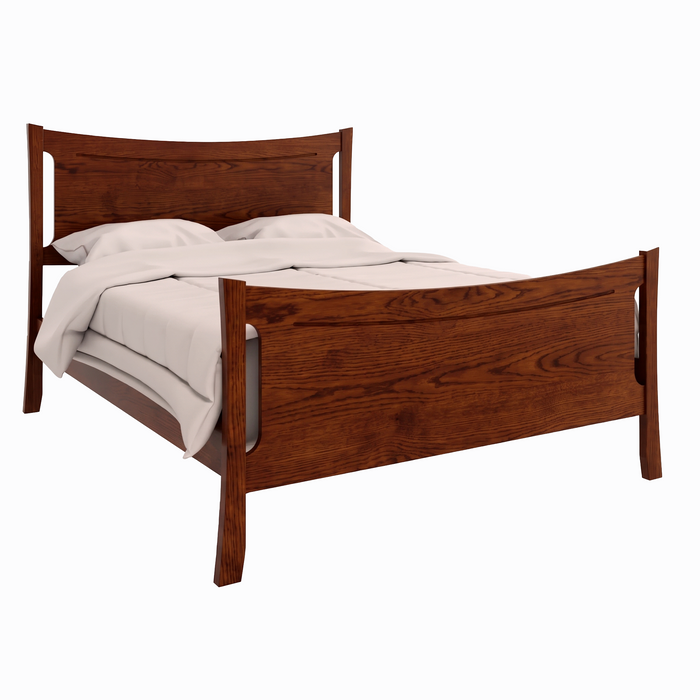 Armstrong Panel Bed High Footboard — Oak wood reference; selected finish may differ