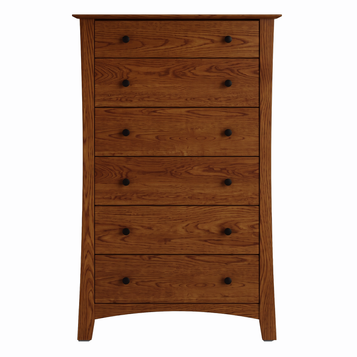 Armstrong Six Drawer Chest — Oak wood reference; selected finish may differ