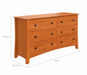 Armstrong Six Drawer Dresser — supplier reference image 2; selected finish may differ