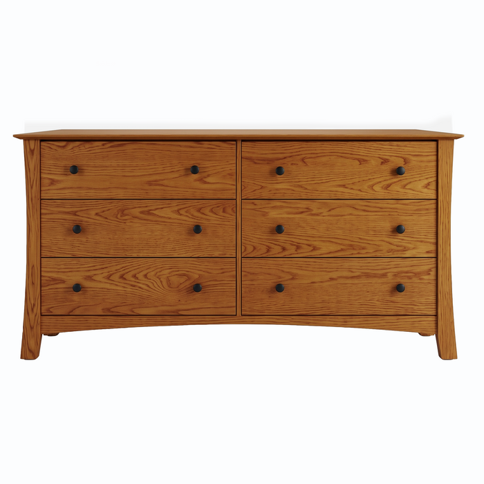 Armstrong Six Drawer Dresser — Oak wood reference; selected finish may differ