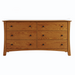 Armstrong Six Drawer Dresser — Oak wood reference; selected finish may differ