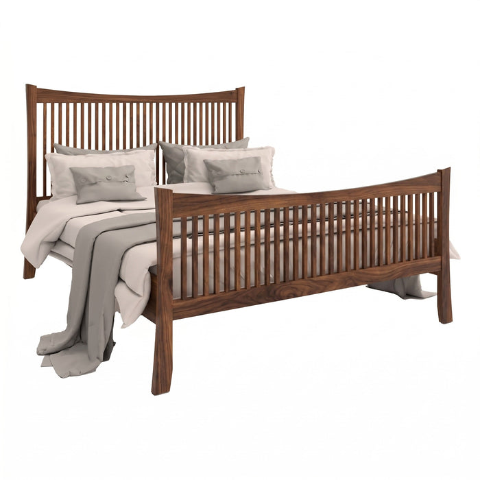 Armstrong Spindle Bed High Footboard — Walnut wood reference; selected finish may differ