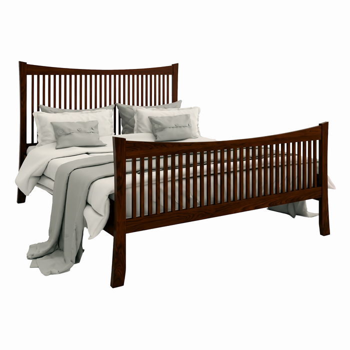 Armstrong Spindle Bed High Footboard — Cherry wood reference; selected finish may differ