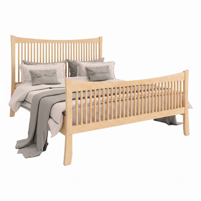 Armstrong Spindle Bed High Footboard — Maple wood reference; selected finish may differ