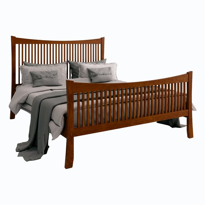 Armstrong Spindle Bed High Footboard — Maple wood reference; selected finish may differ
