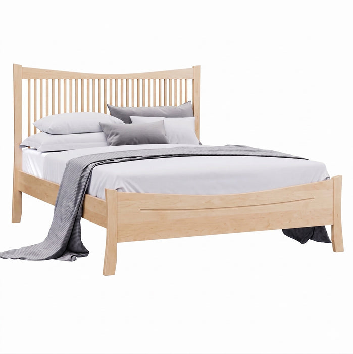 Armstrong Spindle Bed Low Footboard — Maple wood reference; selected finish may differ