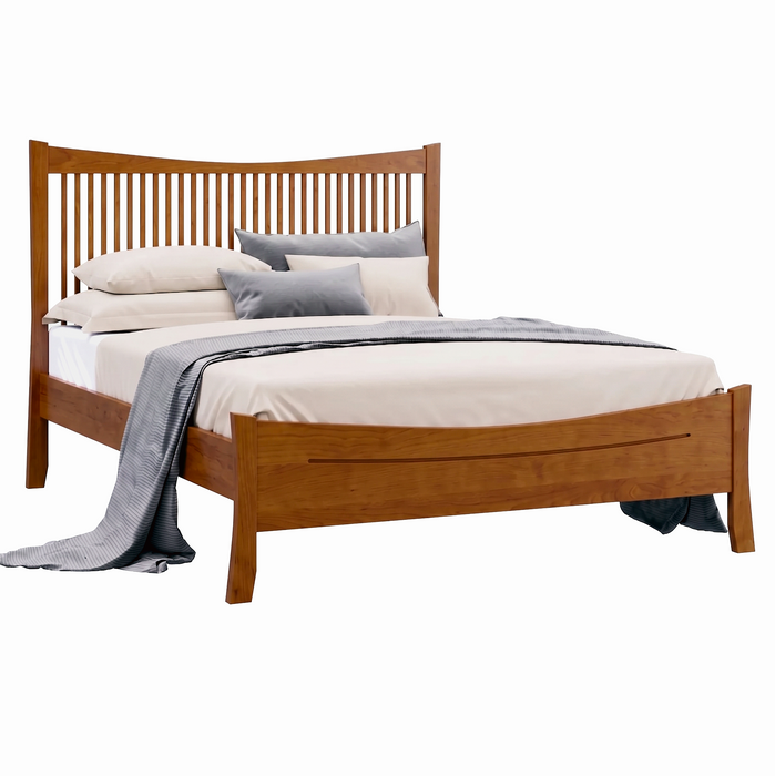 Armstrong Spindle Bed Low Footboard — Maple wood reference; selected finish may differ