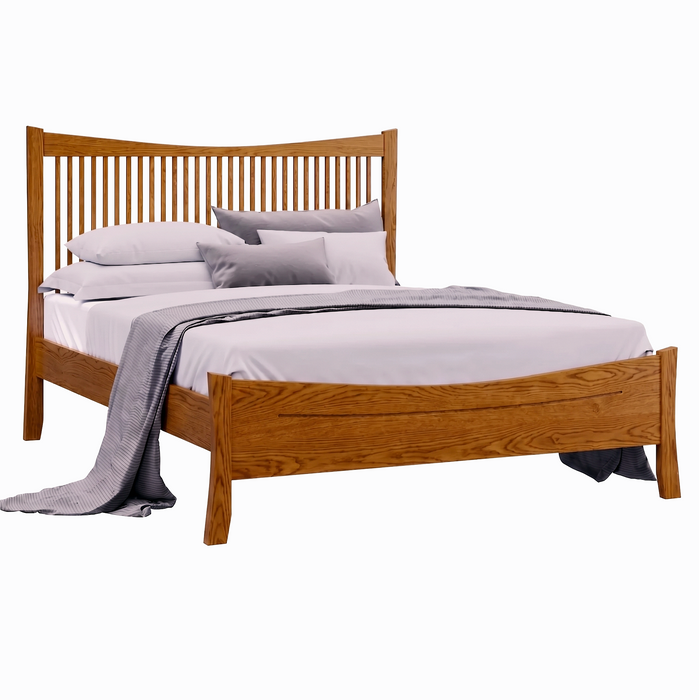 Armstrong Spindle Bed Low Footboard — Oak wood reference; selected finish may differ
