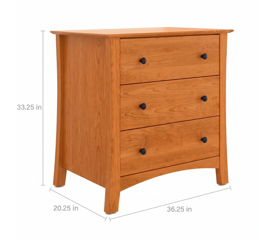 Armstrong Three Drawer Chest — supplier reference image 2; selected finish may differ