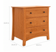 Armstrong Three Drawer Chest — supplier reference image 2; selected finish may differ