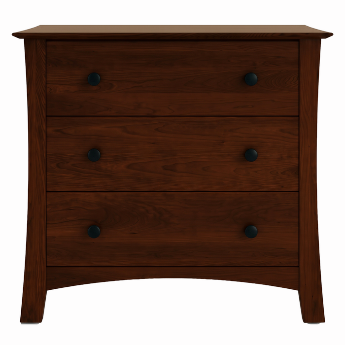 Armstrong Three Drawer Chest — Cherry wood reference; selected finish may differ