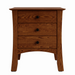 Armstrong Three Drawer Nightstand — Oak wood reference; selected finish may differ