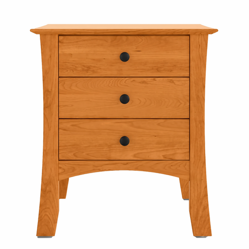Armstrong Three Drawer Nightstand — Cherry wood reference; selected finish may differ