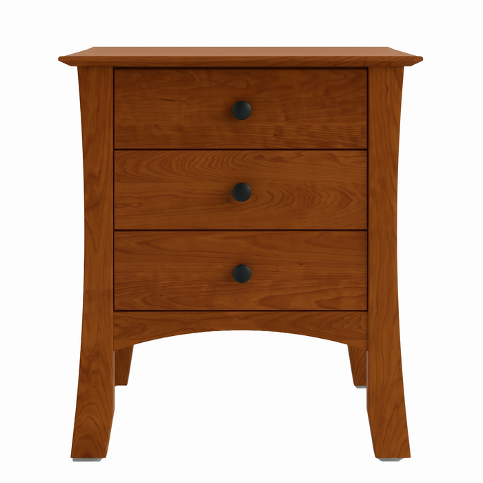 Armstrong Three Drawer Nightstand — Cherry wood reference; selected finish may differ