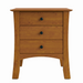 Armstrong Three Drawer Nightstand — Maple wood reference; selected finish may differ