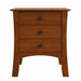 Armstrong Three Drawer Nightstand — Maple wood reference; selected finish may differ