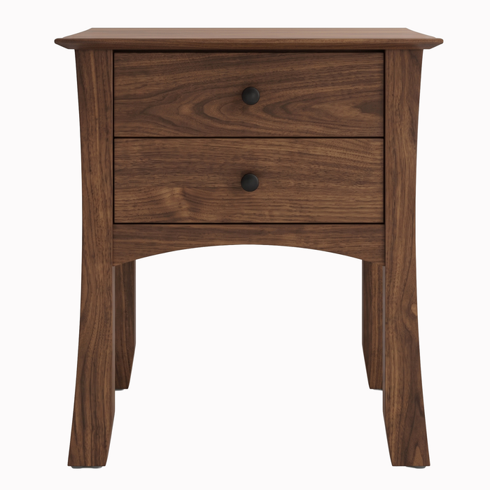 Armstrong Two Drawer Nightstand — Walnut wood reference; selected finish may differ