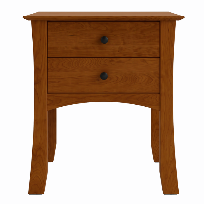 Armstrong Two Drawer Nightstand — Cherry wood reference; selected finish may differ