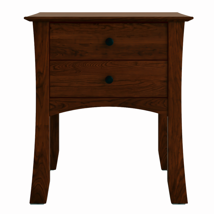 Armstrong Two Drawer Nightstand — Cherry wood reference; selected finish may differ