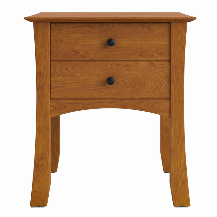 Armstrong Two Drawer Nightstand — Maple wood reference; selected finish may differ
