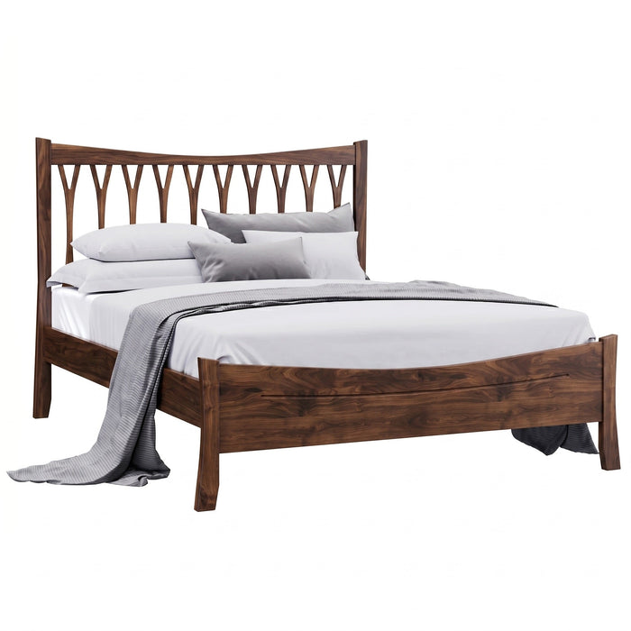 Armstrong Wishbone Bed Low Footboard — Walnut wood reference; selected finish may differ