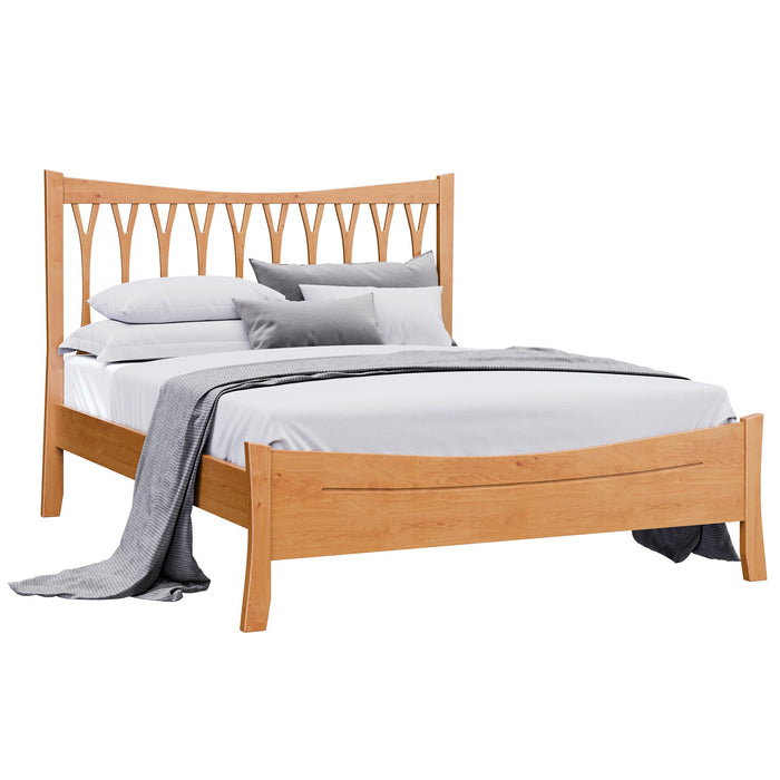 Armstrong Wishbone Bed Low Footboard — Cherry wood reference; selected finish may differ