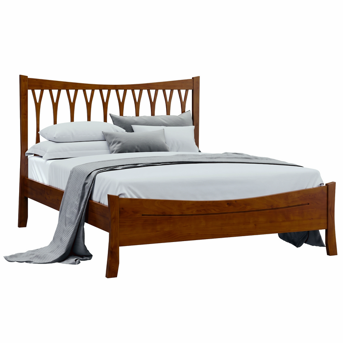 Armstrong Wishbone Bed Low Footboard — Cherry wood reference; selected finish may differ