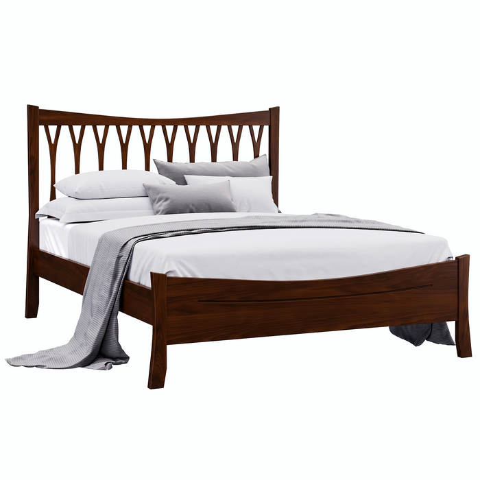 Armstrong Wishbone Bed Low Footboard — Cherry wood reference; selected finish may differ