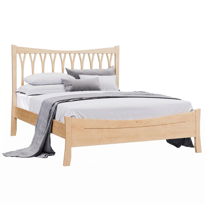 Armstrong Wishbone Bed Low Footboard — Maple wood reference; selected finish may differ
