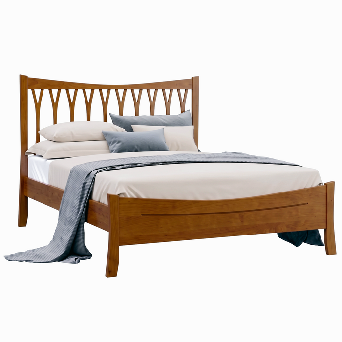 Armstrong Wishbone Bed Low Footboard — Maple wood reference; selected finish may differ
