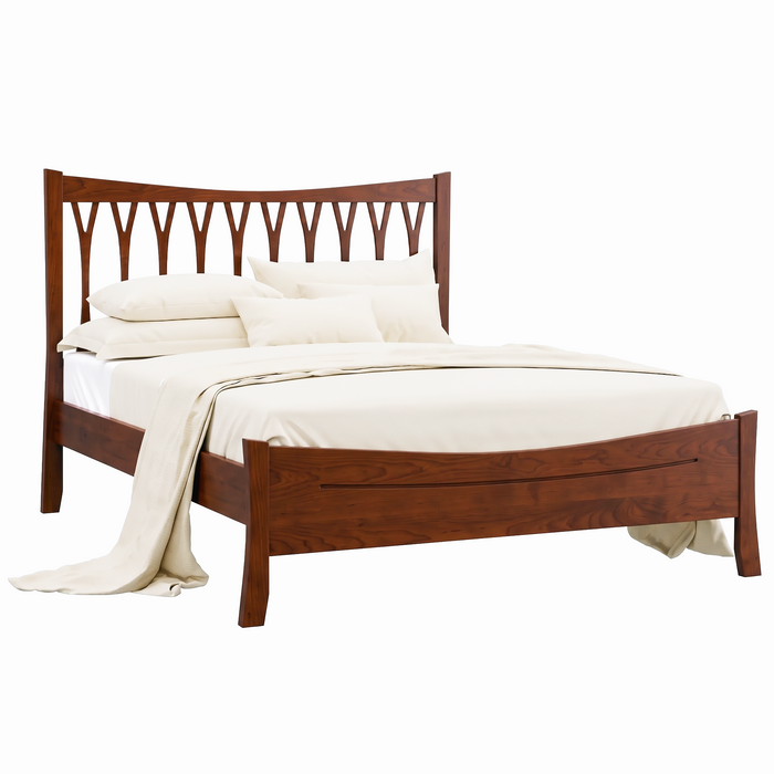 Armstrong Wishbone Bed Low Footboard — Maple wood reference; selected finish may differ