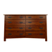 Benson Eight Drawer Dresser — Oak wood reference; selected finish may differ