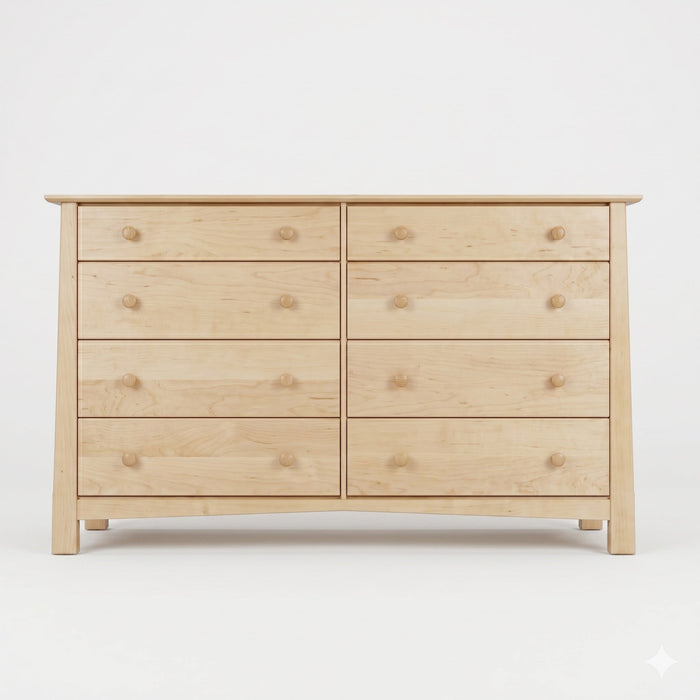 Benson Eight Drawer Dresser — Maple wood reference; selected finish may differ