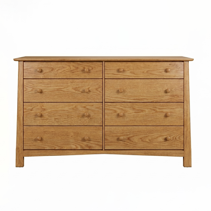 Benson Eight Drawer Dresser — Oak wood reference; selected finish may differ