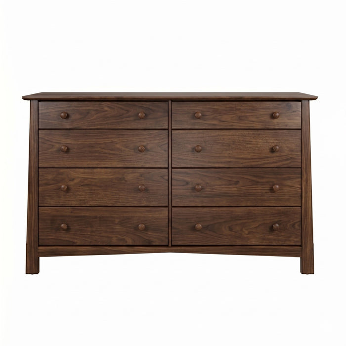 Benson Eight Drawer Dresser — Walnut wood reference; selected finish may differ