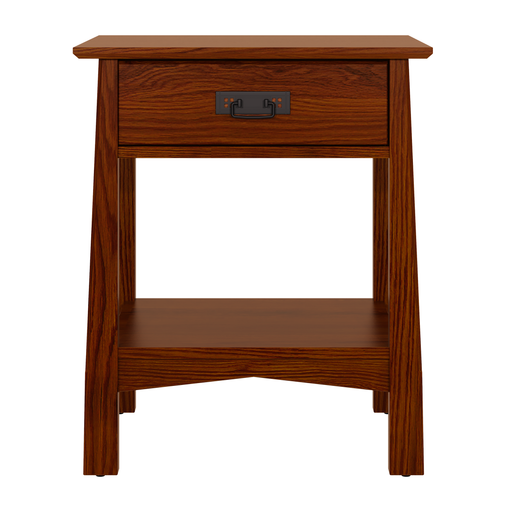 Benson One Drawer Nightstand — Oak wood reference; selected finish may differ