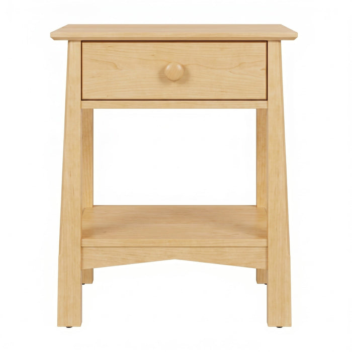 Benson One Drawer Nightstand — Maple wood reference; selected finish may differ
