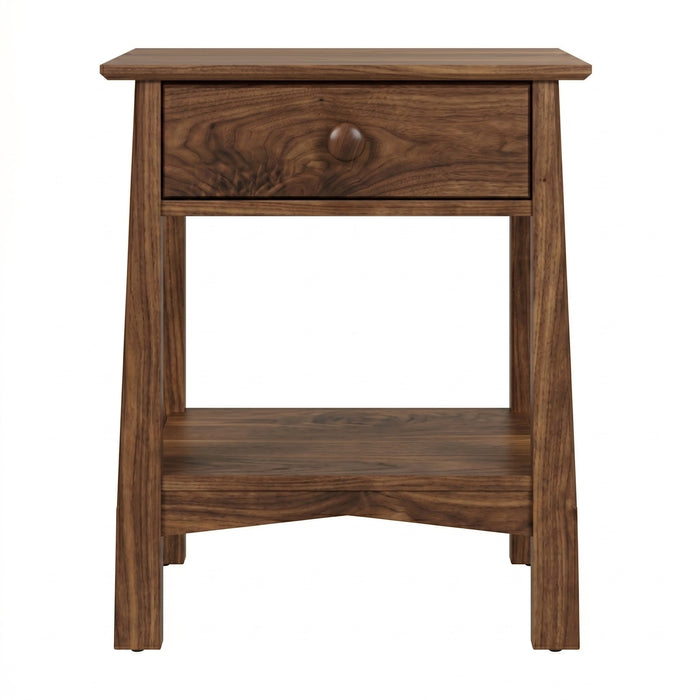 Benson One Drawer Nightstand — Walnut wood reference; selected finish may differ